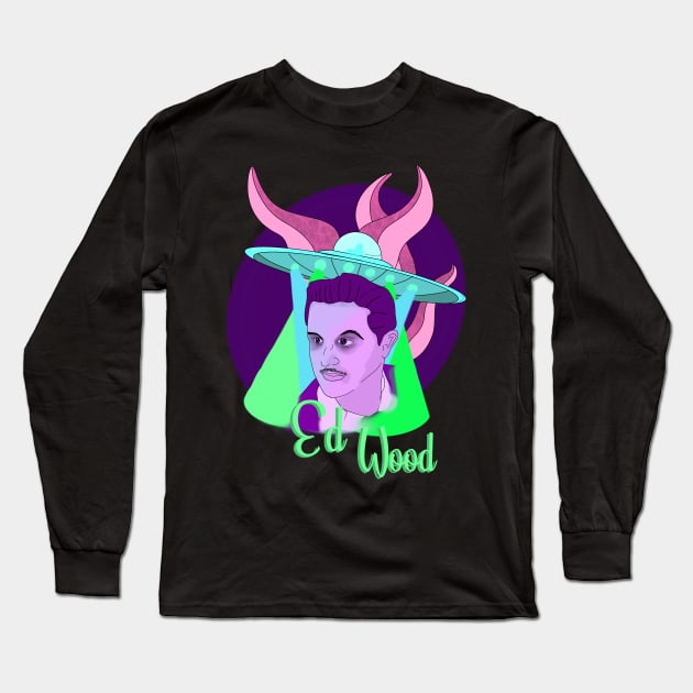 Ed Wood Long Sleeve T-Shirt by SchlockHorror